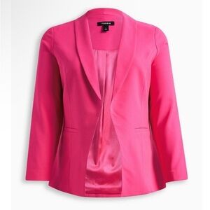 TORRID BLAZER JACKET HOT NEON PINK SIZE 1 = 1x = 14/ 16 RARE NWT